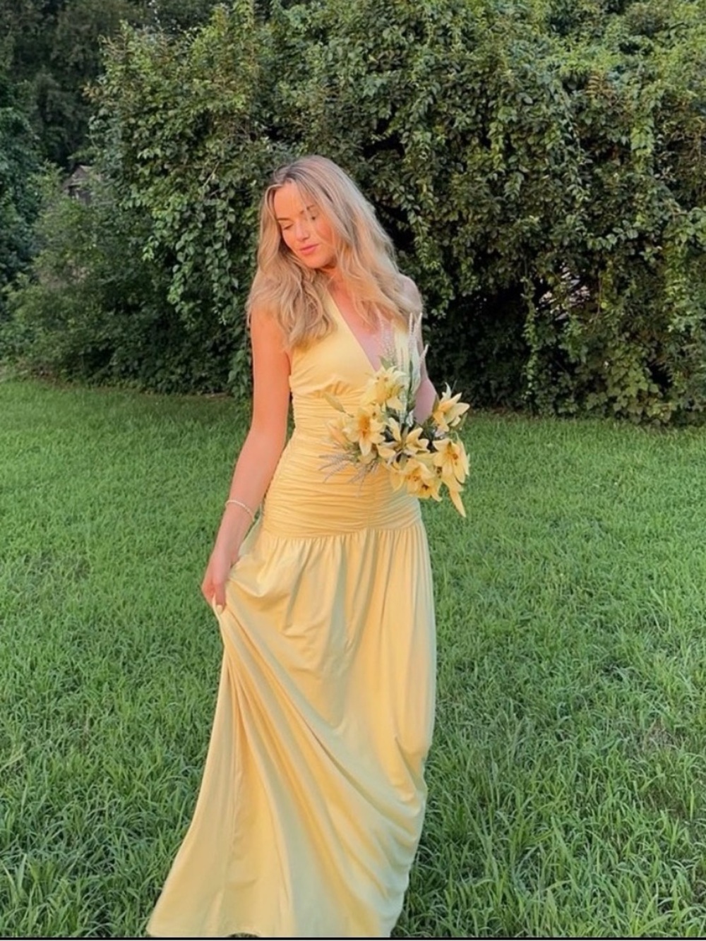 Beginning Boutique Lemon Yellow Maxi Dress